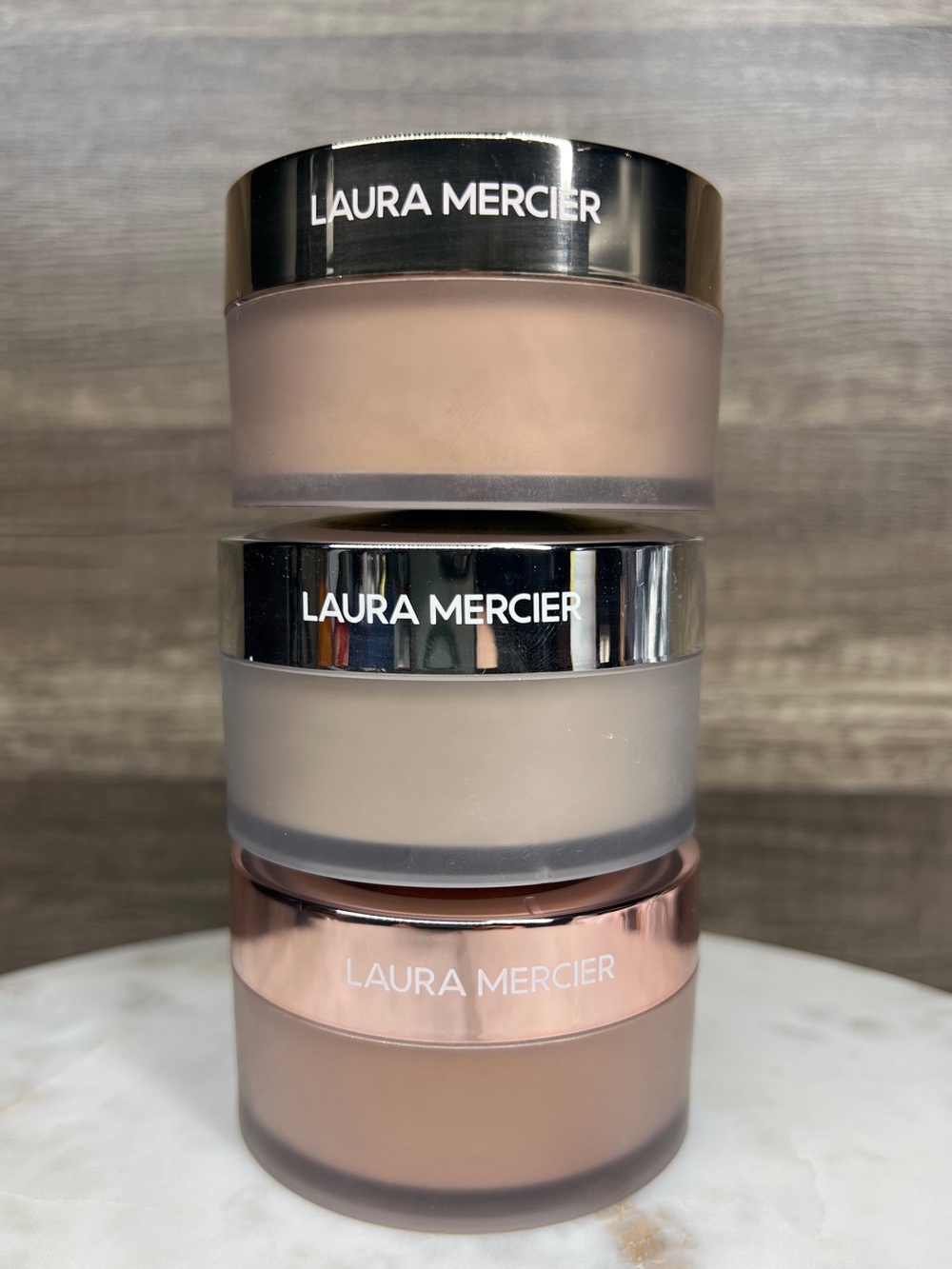 LAURA MERCIER Translucent Loose Setting Powder Light Catcher -Set of 3 Full Size